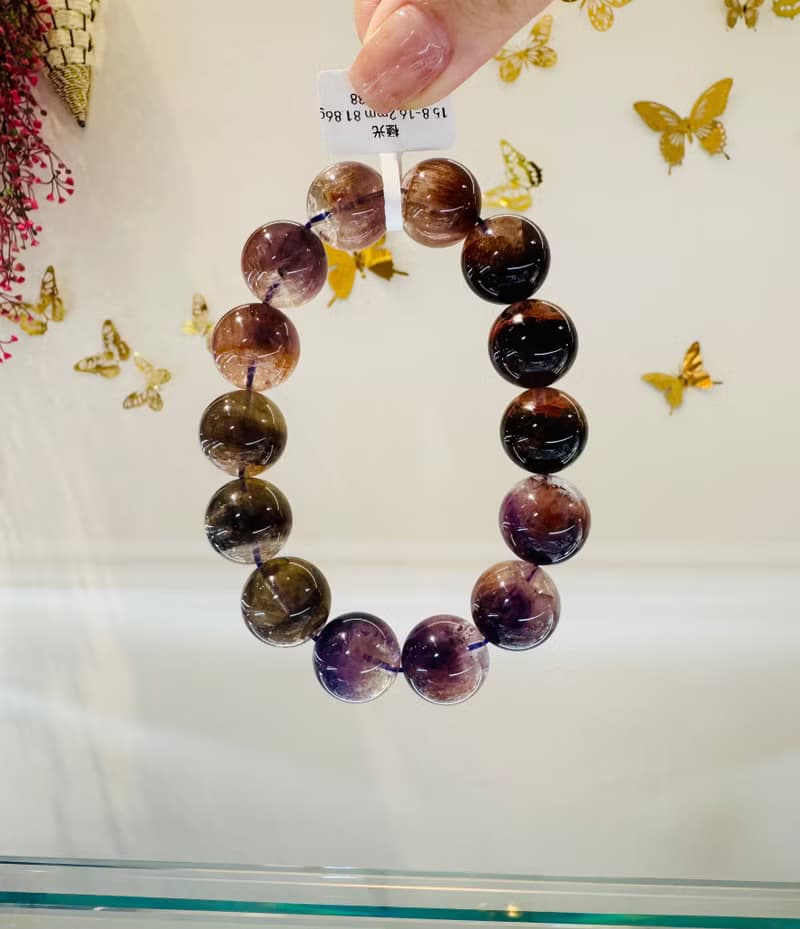 盆型濃色極光老礦15.8-16.2mm81.86g清理七脈輪提高靈性排焦