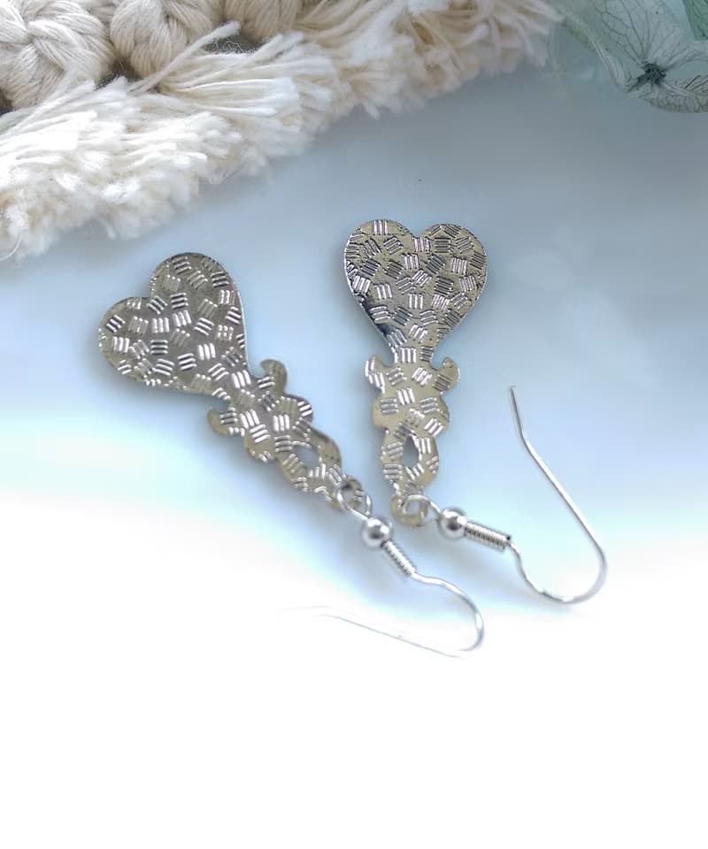 Vintage Jewelry 西洋古董飾品 景泰藍 黑底 流紋 耳勾 針式耳環