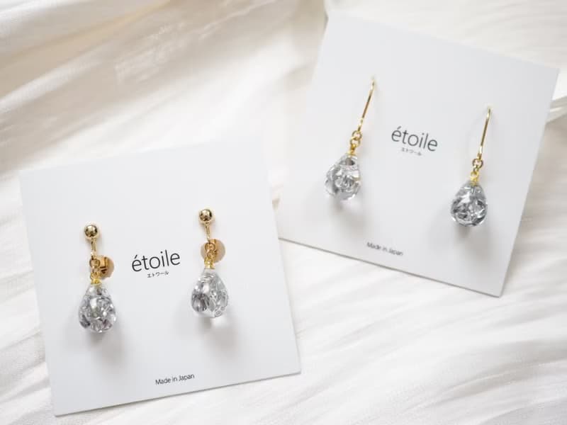 Swarovskiドロップショート　SDS-02　ピアス/イヤリング