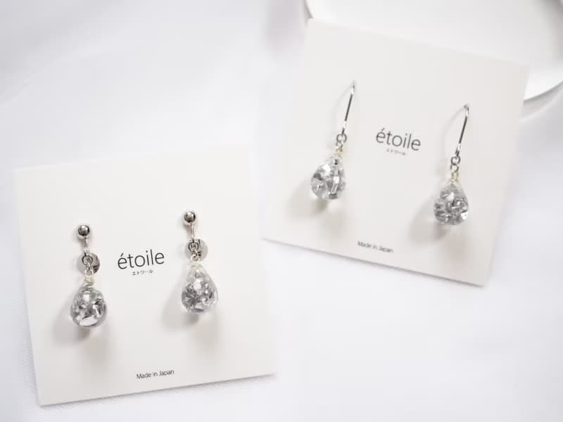 Swarovskiドロップショート　SDS-02　ピアス/イヤリング