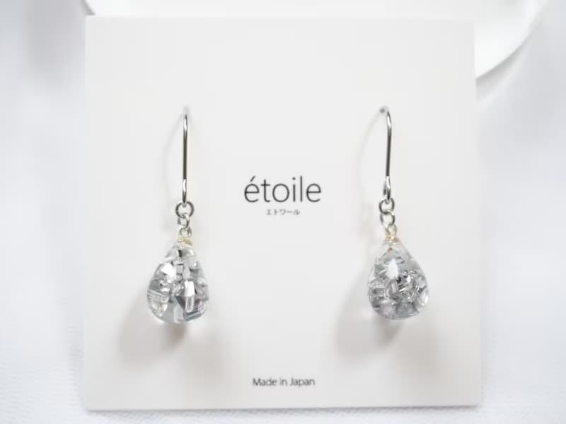Swarovskiドロップショート　SDS-02　ピアス/イヤリング