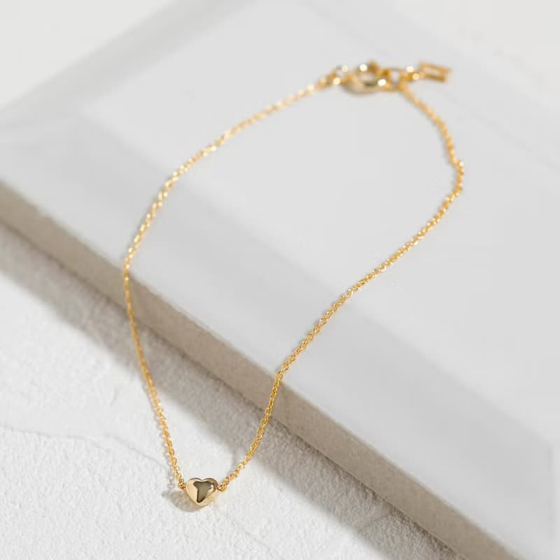 tiny heart bracelet GD ニッケルフリーブレスレット　小さなハートのブレスレット　ゴールド