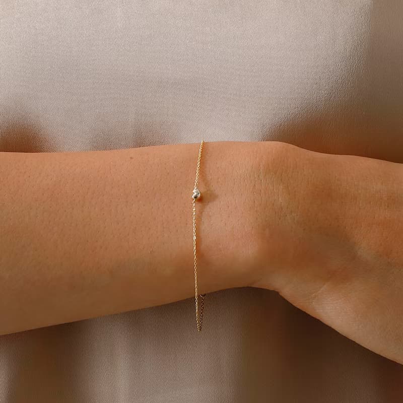 tiny heart bracelet GD ニッケルフリーブレスレット　小さなハートのブレスレット　ゴールド