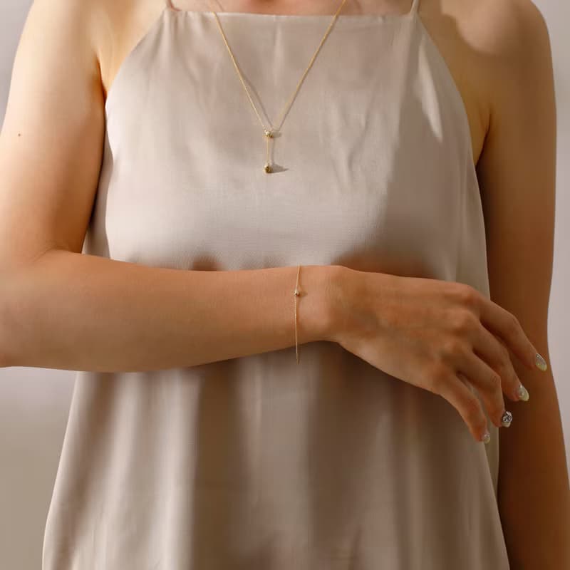 tiny heart bracelet GD ニッケルフリーブレスレット　小さなハートのブレスレット　ゴールド