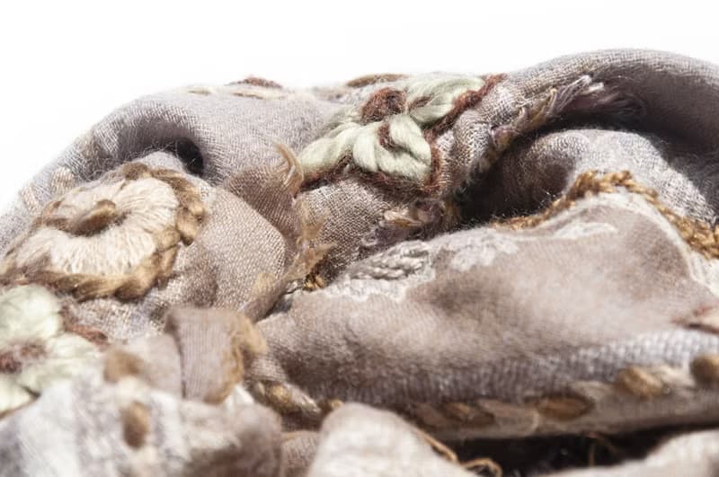 喀什米爾Cashmere/水煮羊毛披肩/針織圍巾/刺繡圍巾/羊絨披巾-花