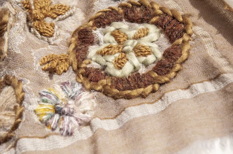 喀什米爾Cashmere/水煮羊毛披肩/針織圍巾/刺繡圍巾/羊絨披巾-花