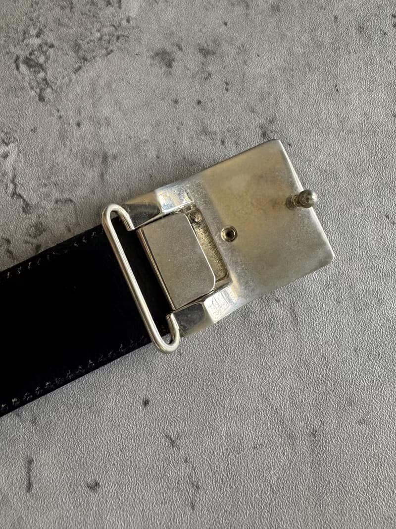 中古正品 Celine 凱旋門扣 真皮腰帶 80cm 意大利製