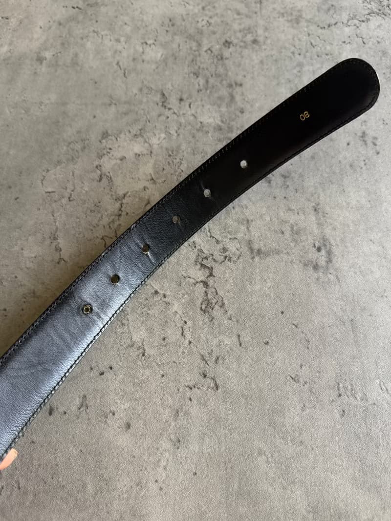 中古正品 Celine 凱旋門扣 真皮腰帶 80cm 意大利製