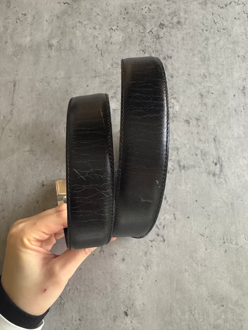 中古正品 Celine 凱旋門扣 真皮腰帶 80cm 意大利製
