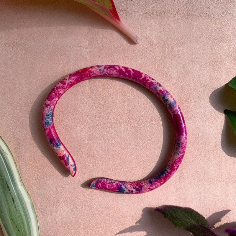 Texture Ivory Cuff Bracelet (unique, handmade, leather bracelet , 2024)