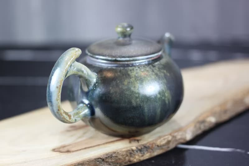 【母親節禮物】柴燒天目釉 手工茶壺 名家葉敏祥手工作品