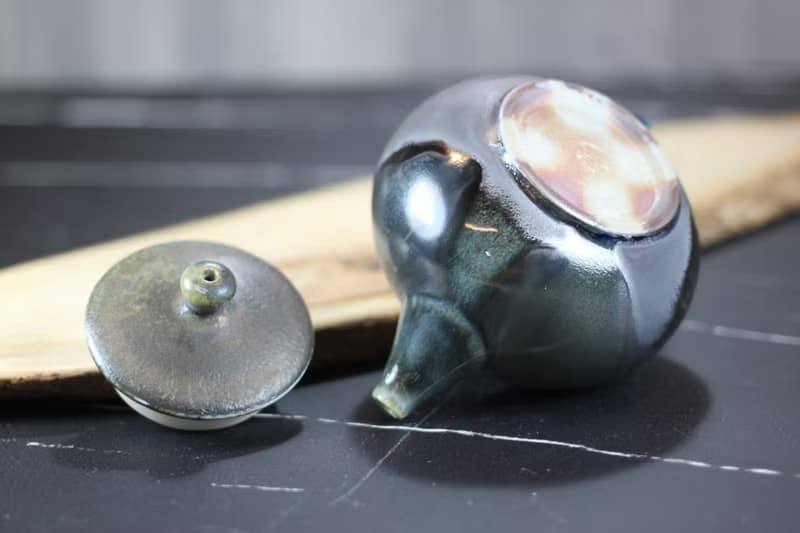 【母親節禮物】柴燒天目釉 手工茶壺 名家葉敏祥手工作品