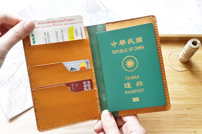 護照套 真皮 手作 橄欖綠搭原皮 多色可選 免費刻字與包裝