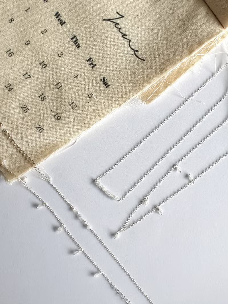 SV925/ 14KGF 小清新 Moonstone 迷你白月光石手鍊/腳鍊