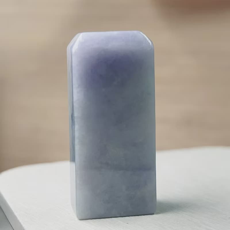 紫羅蘭翡翠印章 | 天然緬甸玉A貨翡翠 | 送禮