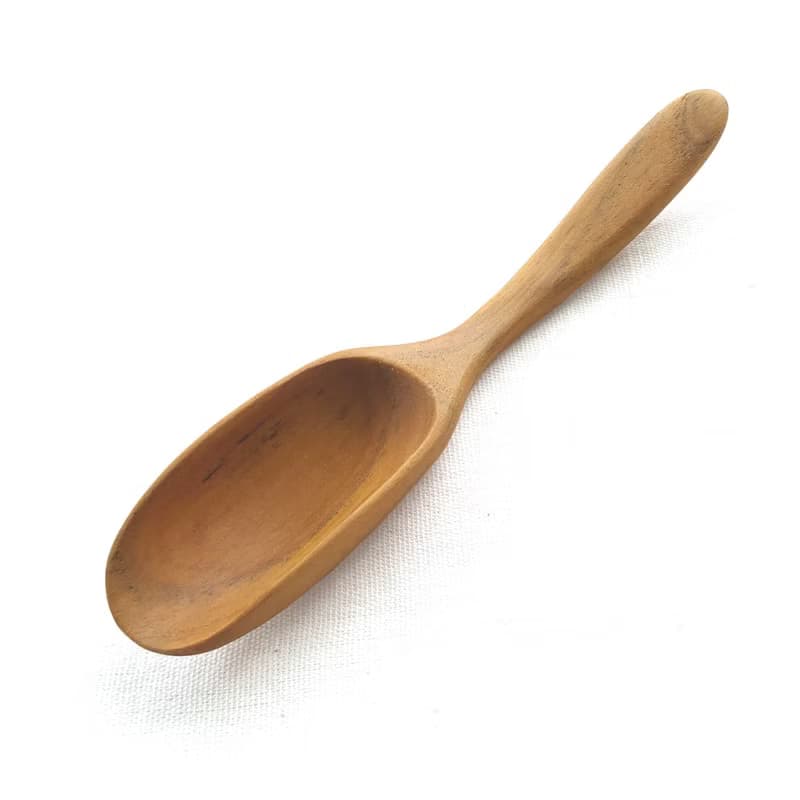 Vintage Brown Teak Wood Tea Spoon Cooffe Bean Tea Leaf