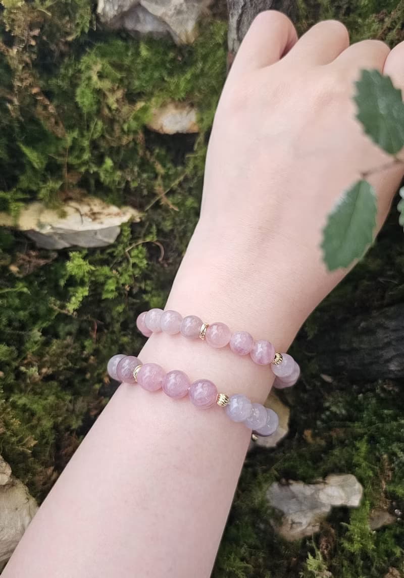 漸層馬粉設計款-漸層馬粉/愛情/貴人/水晶手鍊/人緣/馬粉晶