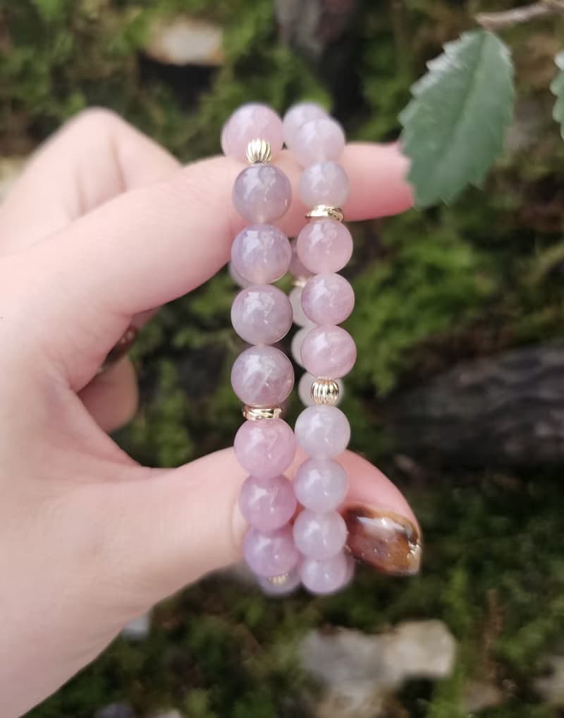 漸層馬粉設計款-漸層馬粉/愛情/貴人/水晶手鍊/人緣/馬粉晶