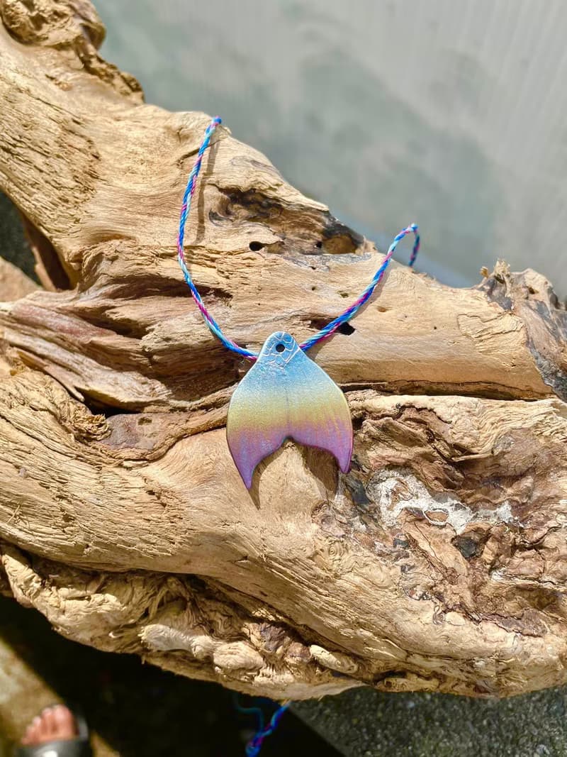 純鈦x手工製作x人魚尾巴項鍊 可改顏色