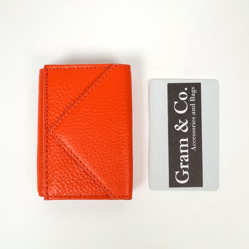 真皮信封三摺迷你短夾-多色