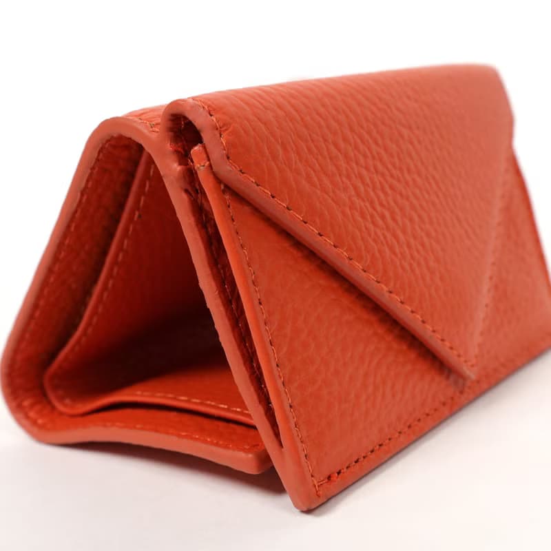 真皮信封三摺迷你短夾-多色