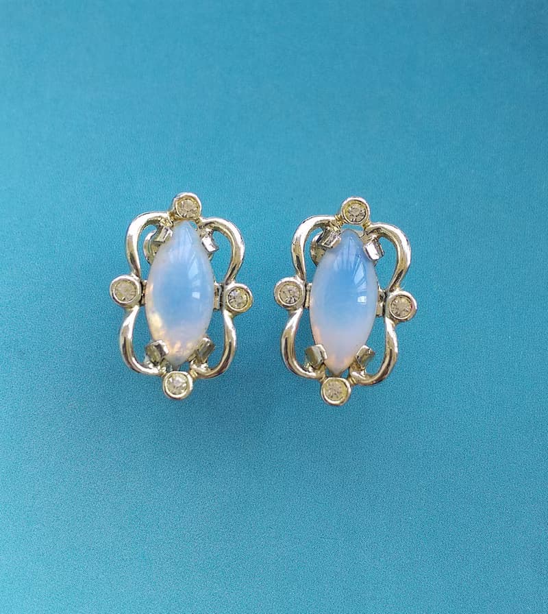 Vintage Jewelry 西洋古董飾品 SARAH COV Sabrina Fair 夾式耳環