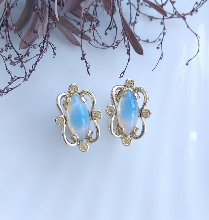 Vintage Jewelry 西洋古董飾品 SARAH COV Sabrina Fair 夾式耳環