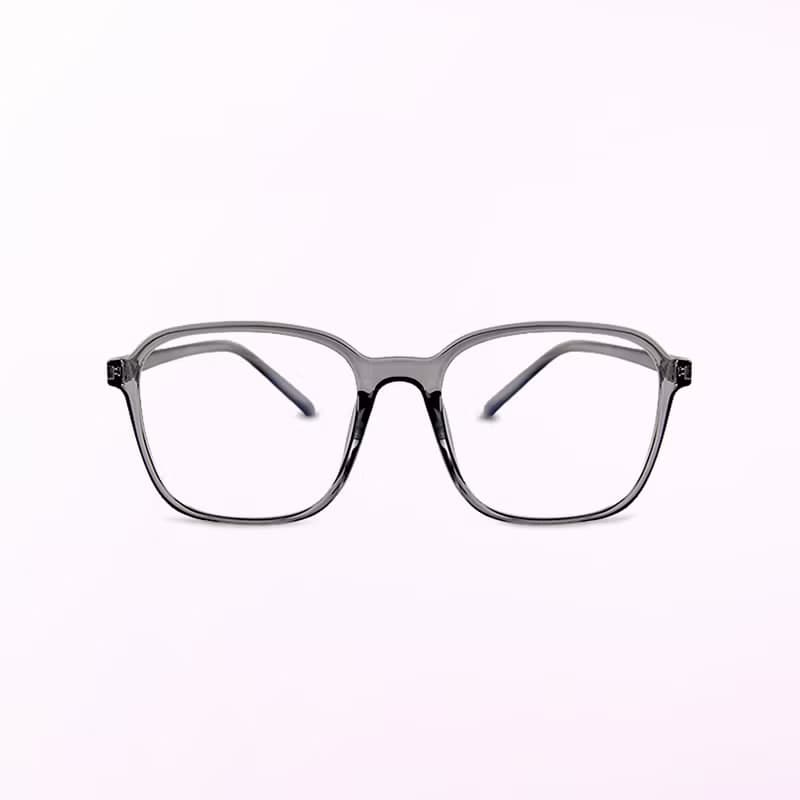 哈斯塔特的雲煙奇境│透視感天際灰TR90幾何方框UV400濾藍光眼鏡