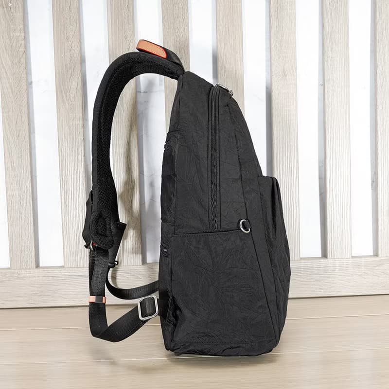 (黑色)輕盈紙感甜美系休閒旅行後背包(大款)33571