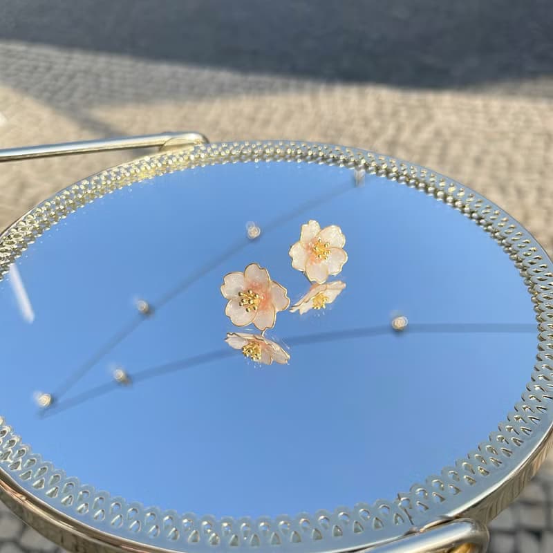 春|櫻花 耳環/耳釘/耳夾