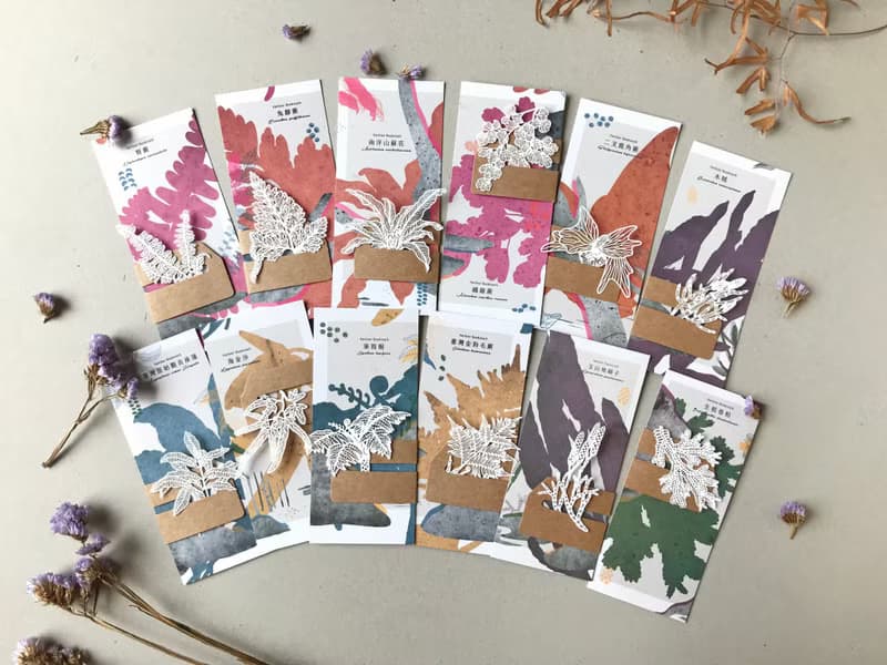 蕨類標本紙雕-12款一組|禮物 書籤 情人節 植物 兔年 新年禮物 紙