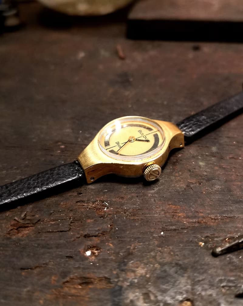 Dior x Bulova 1970s 經典系列金色 /手上鍊/女士表