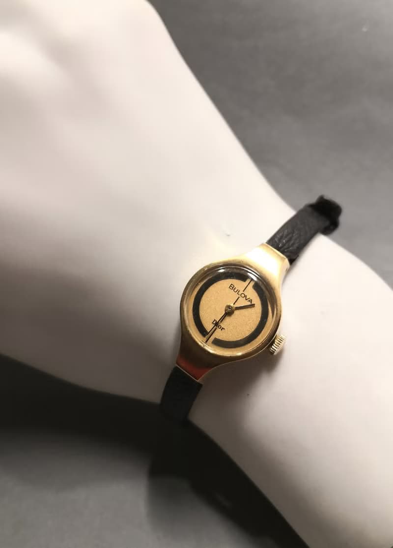 Dior x Bulova 1970s 經典系列金色 /手上鍊/女士表