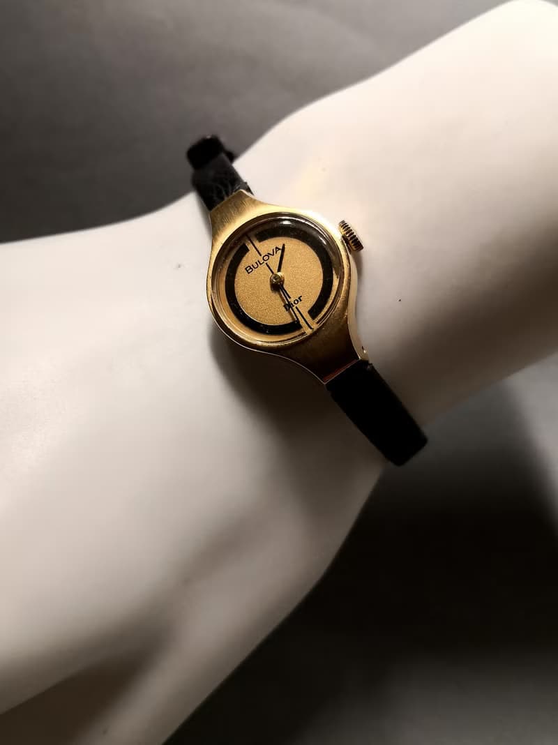 Dior x Bulova 1970s 經典系列金色 /手上鍊/女士表