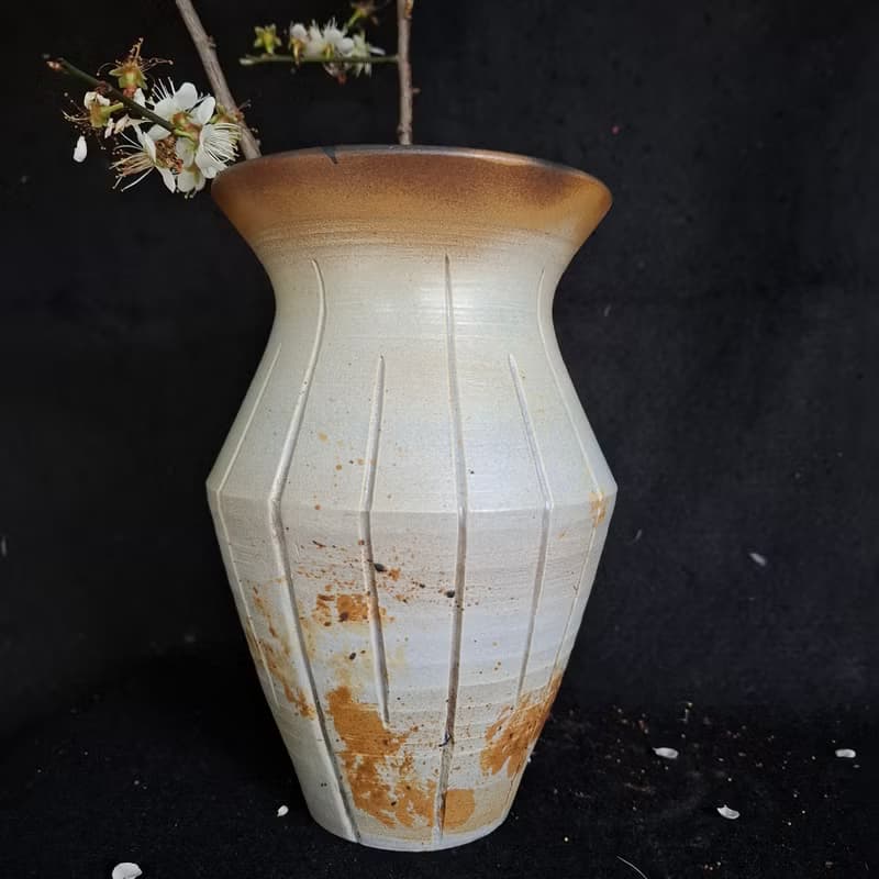 手作大肚愛心陶藝花器