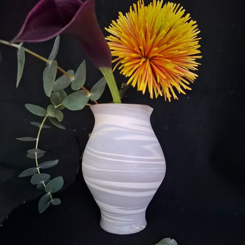 手作大肚愛心陶藝花器