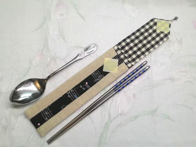 餐具組隨身收納袋 筷套F02-033~獨特設計手工縫製