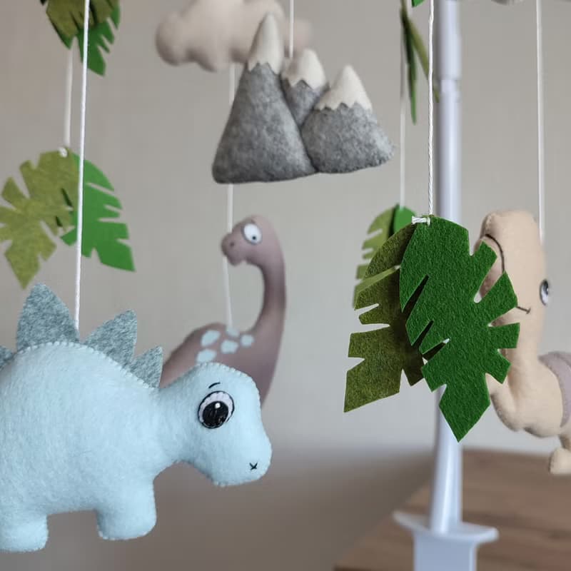Baby mobile dinosaur nursery decor, crib mobile, pregnancy gift, baby shower