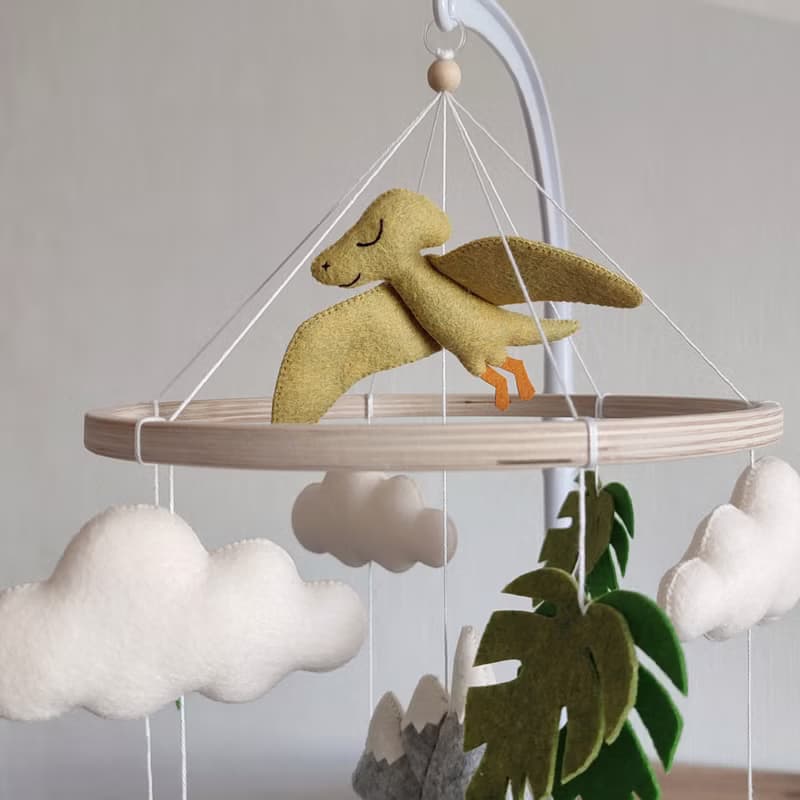 Baby mobile dinosaur nursery decor, crib mobile, pregnancy gift, baby shower