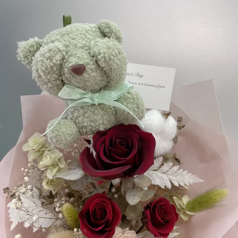 【春暖花巷】告白小熊情人節花束
