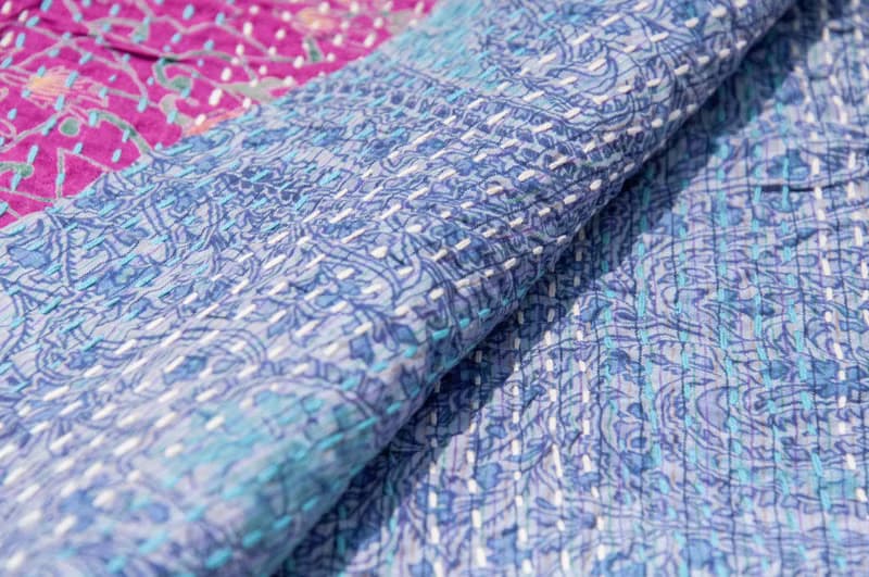 刺繡絲巾/絲綢刺繡圍巾/手縫紗麗線絲巾/印度絲綢刺繡圍巾-藤蔓花