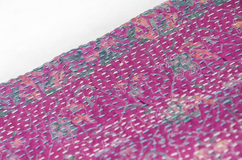 刺繡絲巾/絲綢刺繡圍巾/手縫紗麗線絲巾/印度絲綢刺繡圍巾-藤蔓花