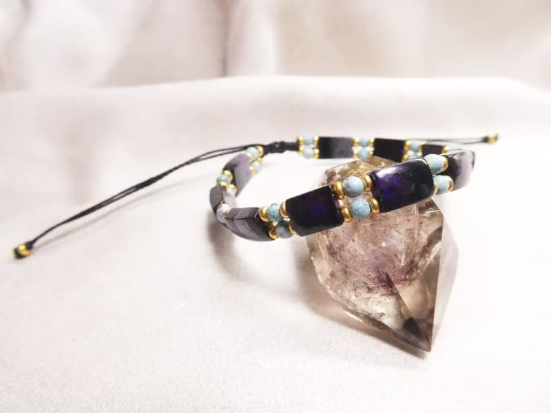 晶晶工坊*Love2hm【紫瀲 叁】 舒俱萊/原礦綠松石 設計手鍊