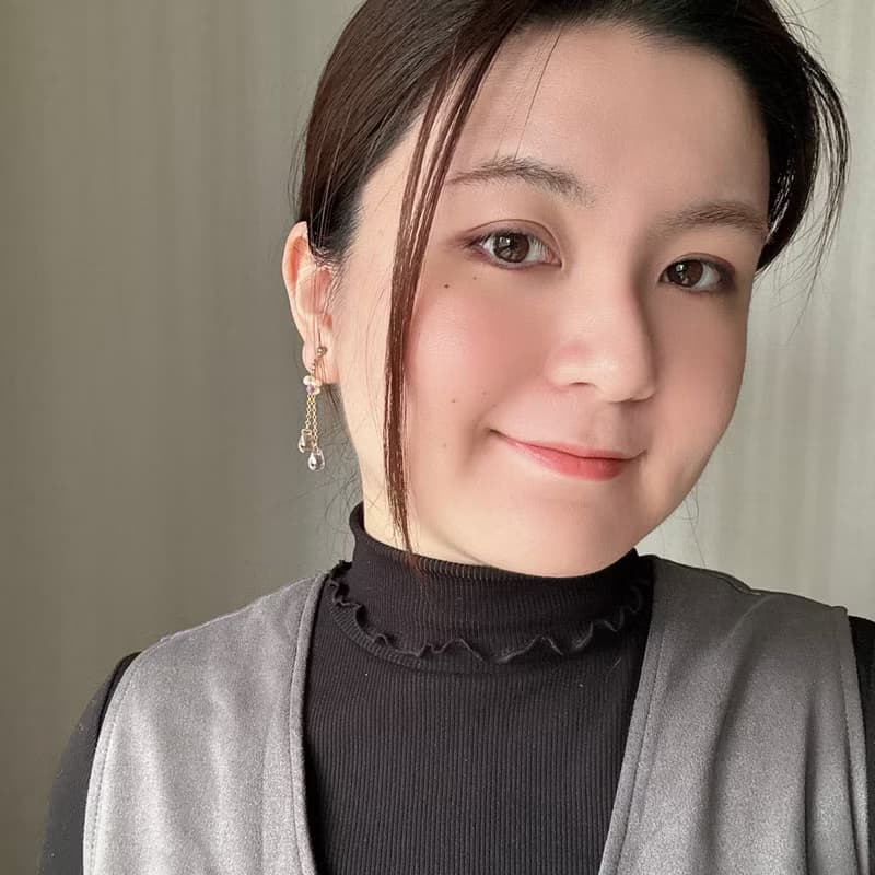 14KGF 紫黃晶 長耳環 / 情人節 / 耳夾