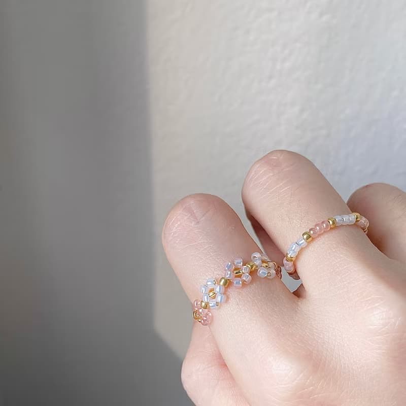 Beaded Flower Bracelet Gold Collection (13-21cm)