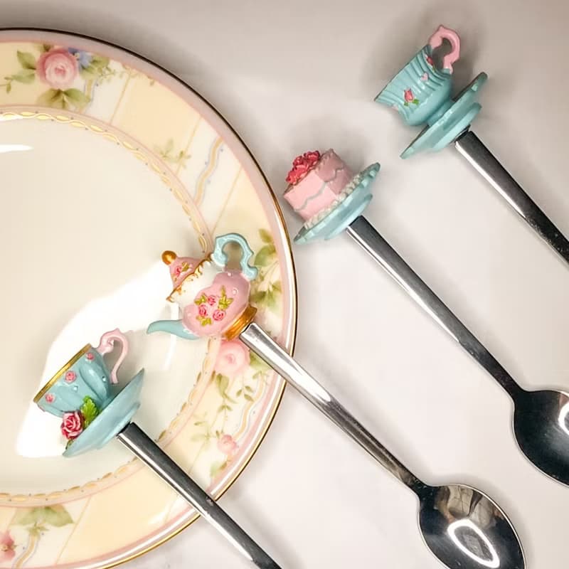 英式下午茶造型叉匙4入組