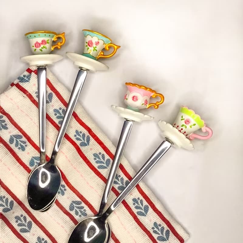 英式下午茶造型叉匙4入組