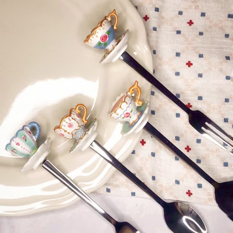 英式下午茶造型叉匙4入組