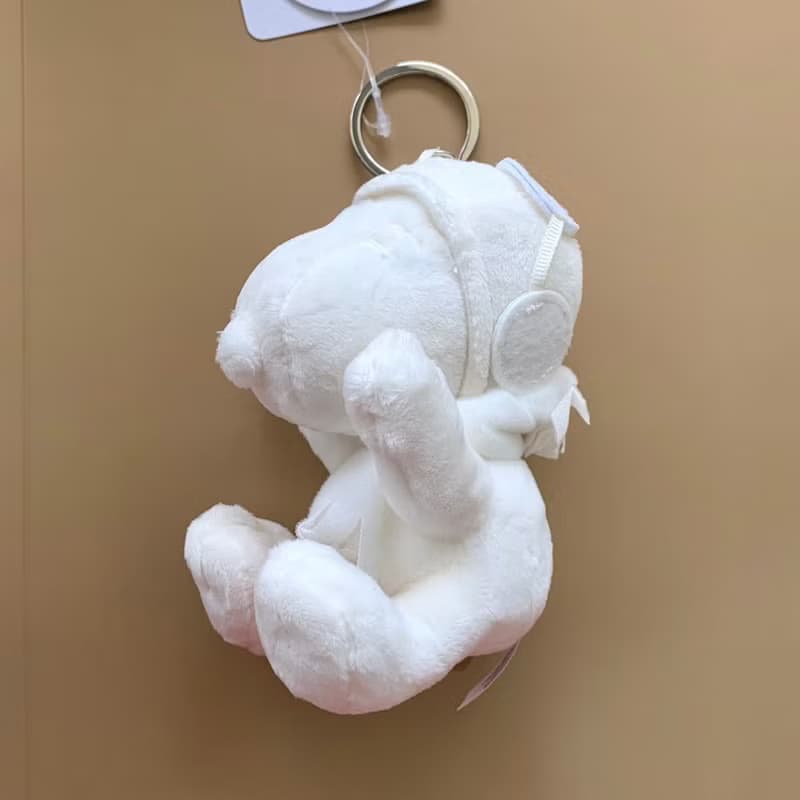 純白色Snoopy史努比鑰匙圈吊飾 史奴比包包掛飾