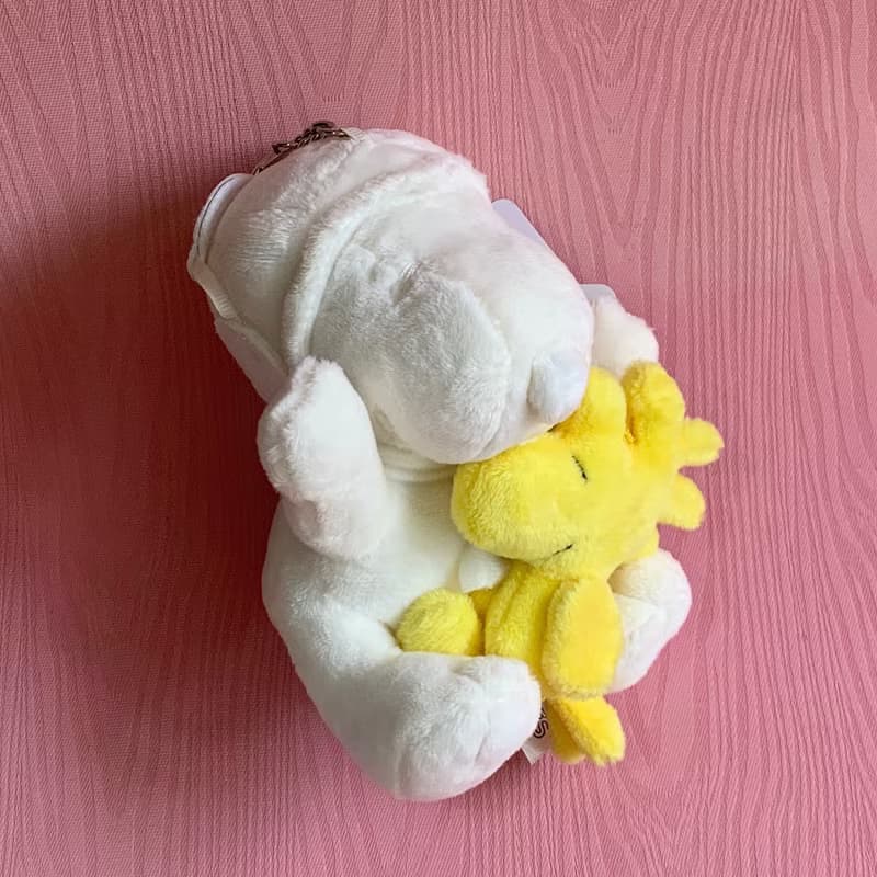 純白色Snoopy史努比鑰匙圈吊飾 史奴比包包掛飾